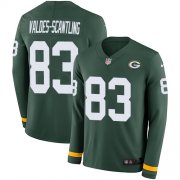 Wholesale Cheap Nike Packers #83 Marquez Valdes-Scantling Green Team Color Men's Stitched NFL Limited Therma Long Sleeve Jersey