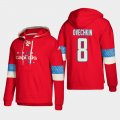 Wholesale Cheap Washington Capitals #8 Alex Ovechkin Red adidas Lace-Up Pullover Hoodie