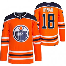 Wholesale Cheap Men\'s Edmonton Oilers #18 Zach Hyman Orange Stitched Jersey