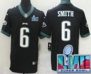 Cheap Youth Philadelphia Eagles #6 DeVonta Smith Limited Black Super Bowl LVII Vapor Jersey