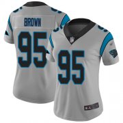 Wholesale Cheap Nike Panthers #95 Derrick Brown Silver Women's Stitched NFL Limited Inverted Legend Jersey