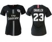 Wholesale Cheap Women's Jordan Paris Saint-Germain #23 Draxler Home Soccer Club Jersey