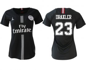 Wholesale Cheap Women\'s Jordan Paris Saint-Germain #23 Draxler Home Soccer Club Jersey