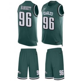 Wholesale Cheap Nike Eagles #96 Derek Barnett Midnight Green Team Color Men\'s Stitched NFL Limited Tank Top Suit Jersey