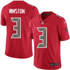 Wholesale Cheap Nike Buccaneers #3 Jameis Winston Red Men\'s Stitched NFL Limited Rush Jersey