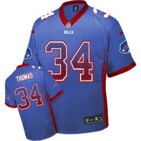 Wholesale Cheap Nike Bills #34 Thurman Thomas Royal Blue Team Color Men\'s Stitched NFL Elite Drift Fashion Jersey