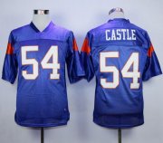 Wholesale Cheap Blue Mountain State #54 Thad Castle Blue Stitched Football Jersey
