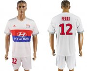 Wholesale Cheap Lyon #12 Ferri Home Soccer Club Jersey