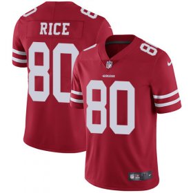 Wholesale Cheap Nike 49ers #80 Jerry Rice Red Team Color Men\'s Stitched NFL Vapor Untouchable Limited Jersey