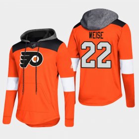 Wholesale Cheap Flyers #22 Dale Weise Orange 2018 Pullover Platinum Hoodie