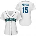 Wholesale Cheap Mariners #15 Kyle Seager White Home Women's Stitched MLB Jersey
