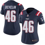 Wholesale Cheap Nike Patriots #46 James Develin Navy Blue Women's Stitched NFL Limited Rush Jersey