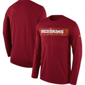 Wholesale Cheap Washington Redskins Nike Sideline Seismic Legend Long Sleeve T-Shirt Burgundy