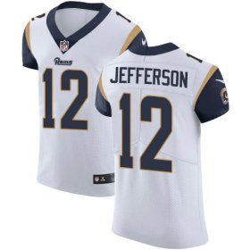 Wholesale Cheap Nike Rams #12 Van Jefferson White Men\'s Stitched NFL New Elite Jersey