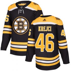 Wholesale Cheap Adidas Bruins #46 David Krejci Black Home Authentic Youth Stitched NHL Jersey