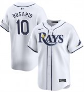 Cheap Men's Tampa Bay Rays #10 Amed Rosario White Home Limited Stitched Baseball Jersey
