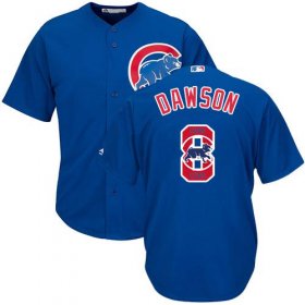 Wholesale Cheap Cubs #8 Andre Dawson Blue Team Logo Fashion Stitched MLB Jersey