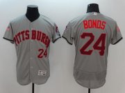 Wholesale Cheap Pirates #24 Barry Bonds Grey Fashion Stars & Stripes Flexbase Authentic Stitched MLB Jersey