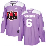 Wholesale Cheap Adidas Senators #6 Chris Wideman Purple Authentic Fights Cancer Stitched NHL Jersey