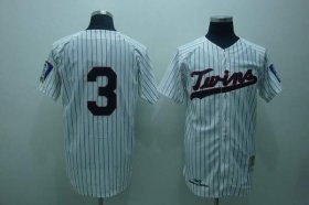 Wholesale Cheap Mitchelland Ness Twins #3 Harmon Killebrew Stitched White Blue Strip Throwback MLB Jersey