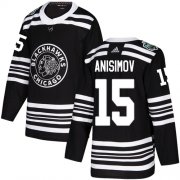 Wholesale Cheap Adidas Blackhawks #15 Artem Anisimov Black Authentic 2019 Winter Classic Stitched NHL Jersey