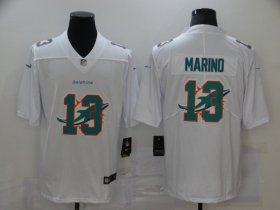 Wholesale Cheap Men\'s Miami Dolphins #13 Dan Marino White 2020 Shadow Logo Vapor Untouchable Stitched NFL Nike Limited Jersey