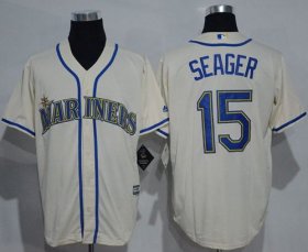 Wholesale Cheap Mariners #15 Kyle Seager Cream New Cool Base Stitched MLB Jersey