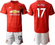 Wholesale Cheap Men 2020-2021 club Manchester United home 17 red Soccer Jerseys