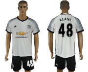 Wholesale Cheap Manchester United #48 Keane White Soccer Club Jersey