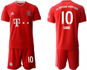 Wholesale Cheap Men 2020-2021 club Bayern Munchen home 10 red Soccer Jerseys1