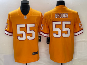 Wholesale Cheap Men\'s Tampa Bay Buccaneers #55 Derrick Brooks Yellow Limited Stitched Throwback Jersey