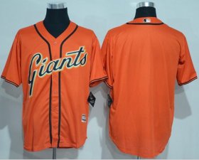 Wholesale Cheap Giants Blank Orange New Cool Base Alternate Stitched MLB Jersey