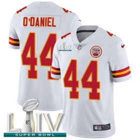 Wholesale Cheap Nike Chiefs #44 Dorian O\'Daniel White Super Bowl LIV 2020 Men\'s Stitched NFL Vapor Untouchable Limited Jersey