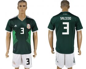 Wholesale Cheap Mexico #3 Salcedo Green Home Soccer Country Jersey