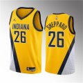 Wholesale Cheap Men's Indiana Pacers #26 Ben Sheppard Yellow 2023 Draft Statement Edition Stitched Basketball Jersey