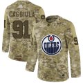 Wholesale Cheap Adidas Oilers #91 Drake Caggiula Camo Authentic Stitched NHL Jersey