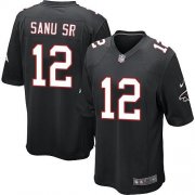 Wholesale Cheap Nike Falcons #12 Mohamed Sanu Sr Black Alternate Youth Stitched NFL Elite Jersey