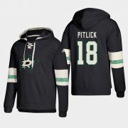 Wholesale Cheap Dallas Stars #18 Tyler Pitlick Black adidas Lace-Up Pullover Hoodie