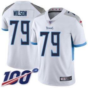 Wholesale Cheap Nike Titans #79 Isaiah Wilson White Men\'s Stitched NFL 100th Season Vapor Untouchable Limited Jersey