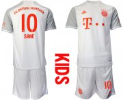 Wholesale Cheap Youth 2020-2021 club Bayern Munich away white 10 Soccer Jerseys