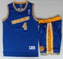 Wholesale Cheap Golden State Warriors #4 Chris Webber Blue Hardwood Classics NBA Jerseys Shorts Suits