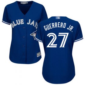 Wholesale Cheap Blue Jays #27 Vladimir Guerrero Jr. Blue Alternate Women\'s Stitched MLB Jersey