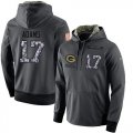 Wholesale Cheap NFL Men's Nike Green Bay Packers #17 Davante Adams Stitched Black Anthracite Salute to Service Player Performance Hoodie