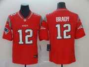Wholesale Cheap Nike Patriots #12 Tom Brady Red Men's Stitched NFL Limited Inverted Legend Jersey