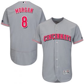 Wholesale Cheap Reds #8 Joe Morgan Grey Flexbase Authentic Collection Stitched MLB Jersey