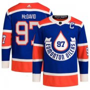 Cheap Men's Edmonton Oilers #97 Connor McDavid 2023 Heritage Classic Primegreen Stitched Jersey