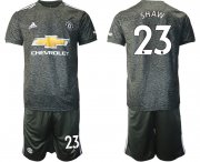 Wholesale Cheap Men 2020-2021 club Manchester United away 23 black Soccer Jerseys