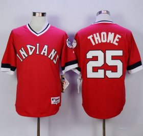 Wholesale Cheap Indians #25 Jim Thome Red 1978 Turn Back The Clock Stitched MLB Jersey