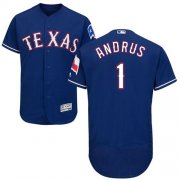 Wholesale Cheap Rangers #1 Elvis Andrus Blue Flexbase Authentic Collection Stitched MLB Jersey