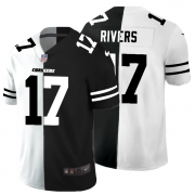 Cheap Los Angeles Chargers #17 Philip Rivers Men's Black V White Peace Split Nike Vapor Untouchable Limited NFL Jersey